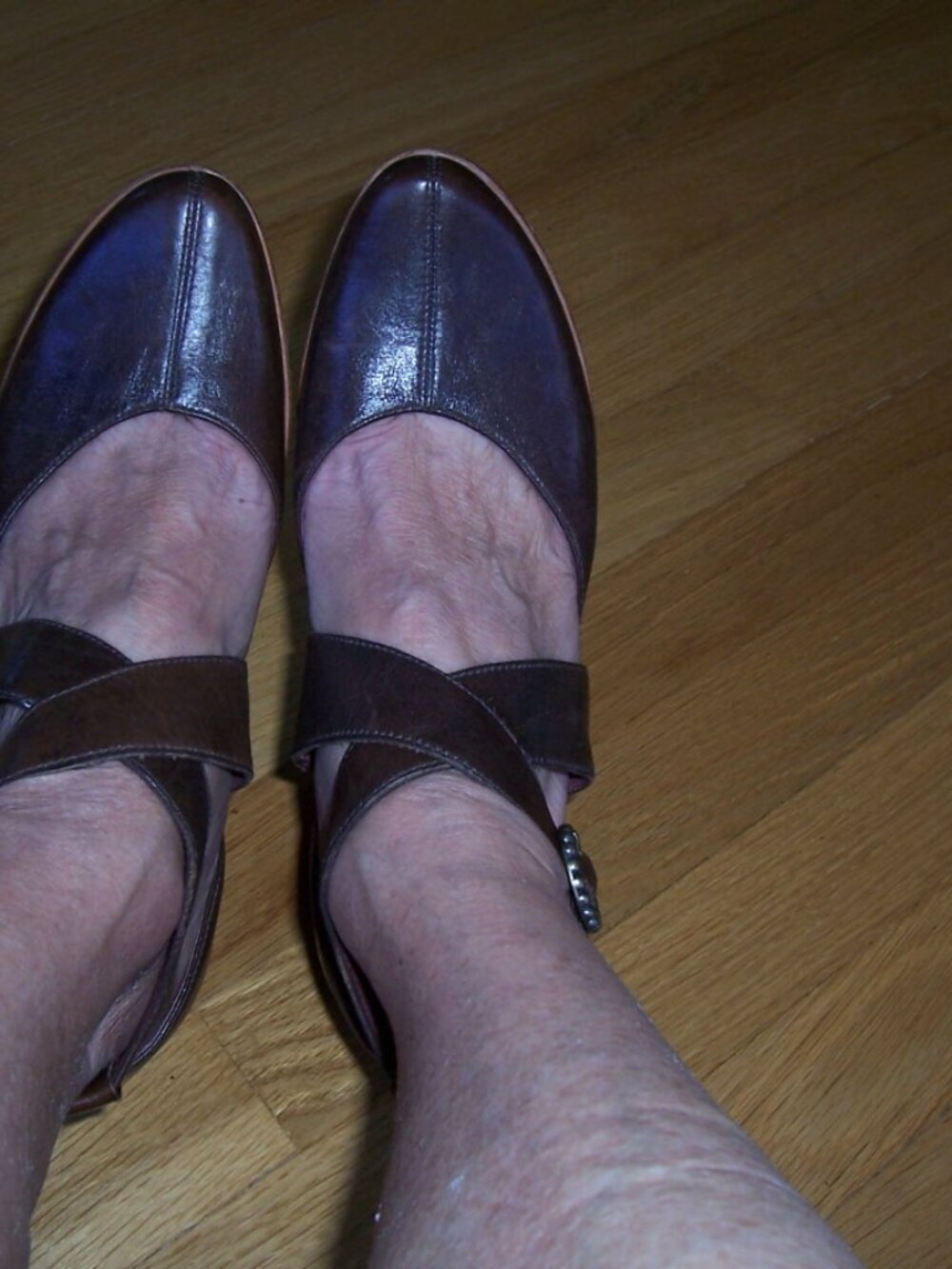 Campers Women's Shoes Brown Maey Jane Style with Crossover Strap Size 8